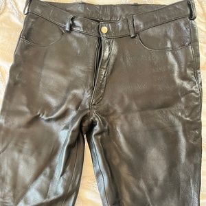 Madiskin Genuine black Leather Pants Sz10